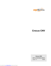 OneAccess Crocus CNV User And Reference Manual