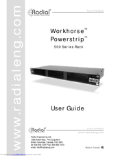 Radial Engineering WORKHORSE 500 SERIES User Manual