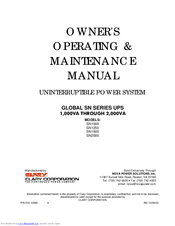 Clary Corporation SN2000 Owners Operating & Maintenance Manual