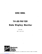 Ball Electronic Display Division TV-50 Service Manual