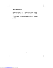 Kirk KIRK DELTA S1 User Manual