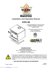 Flame Energy XVR-I SE Installation And Operation Manual