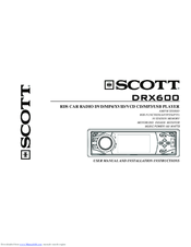 Scott DRX600 User Manual And Installation Instructions