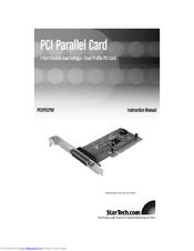 StarTech.com PCI1PECPDV Instruction Manual