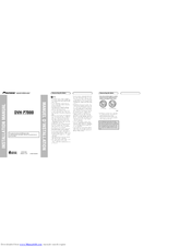Pioneer DVH-P7000 Installation Manual