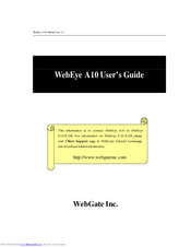 WebGate WebEye A10 User Manual