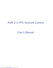 AXIS AXIS 213 User Manual