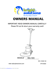Bright Solutions BSL1500 Owner's Manual