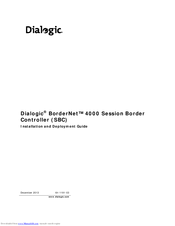 Dialogic 4000 Session Installation Manual