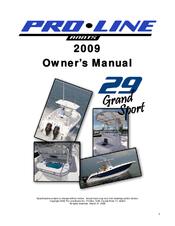 Pro-Line Boats 2012 29 Grand Sport Owner's Manual