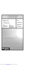 Quickie Zippie TS User Instruction Manual & Warranty