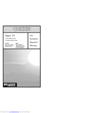 Quickie Quickie User Instruction Manual & Warranty