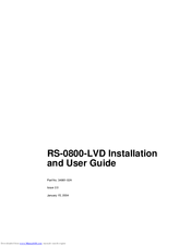 Impediment RS-0800-LVD User Manual