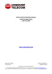 Unipower GRAVITAS SABRE 100A MBS Installation & Operating Manual