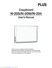 Plus N-20J User Manual
