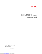 H3C MSR 20-1X Installation Manual