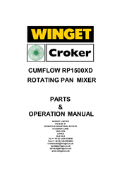 Winget Crocker RP1500XD Parts & Operation Manual