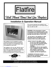 Flatfire Solas Installation & Operation Manual