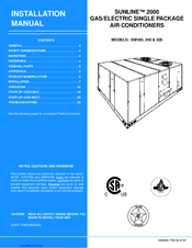 Unitary products group Sunline 2000 DM180 Installation Manual