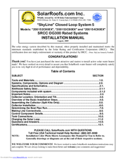 Solar Roofs SkyLine 200152C80EX Installation Manual