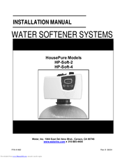 Water HousePure HP-Soft-4 Installation Manual
