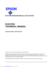 Epson S1D13706 Technical Manual
