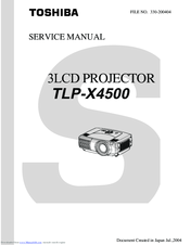 Toshiba TLP-X4500 Service Manual