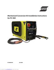 ESAB PC-900 Installation Instructions Manual