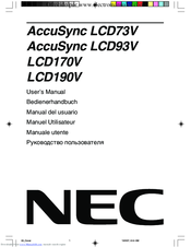 NEC AccuSync LCD93V User Manual