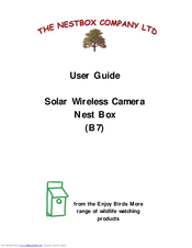 Nestbox Solar Wireless Camera Nest Box User Manual