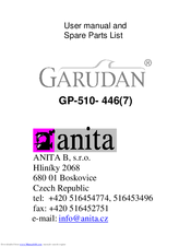 Anita GP-510- 446(7) User Manual