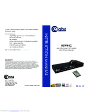 Cable Electronics CE Labs HSW44C Instruction Manual
