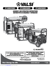 Valsi GT160MG2800RV Assembly And Operating Instructions Manual