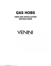 Venini V3G1WC6 User And Installation Instructions Manual