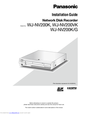 Panasonic WJ-NV200G Installation Manual