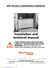 Electric Heating Company Electric Combination Radiators Installation And Technical Manual