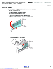 Epson PowerLite Pro G6050W Installation Handbook