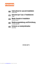 Franke FDMO 607 I Instructions For Use And Installation