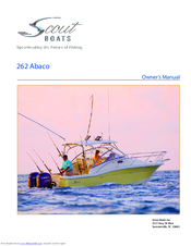 Scout Boats 262 Abaco Owner's Manual