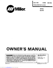 Miller GA-17C Owner's Manual