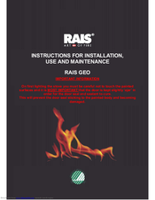 RAIS GEO Instructions For Installation, Use And Maintenance Manual