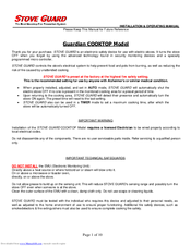 Stove Guard Guardian COOKTOP Installation & Operating Manual