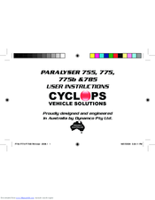 CYCLOPS PARALYSER 775 PARALYSER 775b User Instructions