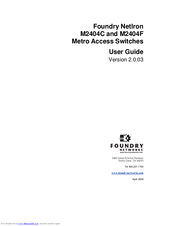 Foundry Networks NetIron M2404C User Manual