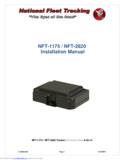 National Fleet Tracking NFT-1175 Installation Manual