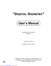 Novametrix Medical Systems Digital Oximetry 512 User Manual
