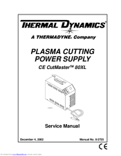 Thermal Dynamics CutMaster 81 Plasma Cutter  Operating Manual *950 