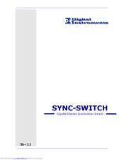 Digital Instruments SYNC-SWITCH User Manual
