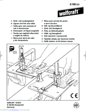 Wolfcraft Jigsaw 6198 Operating Instructions Manual