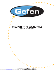 Gefen HDMI 1000HD User Manual